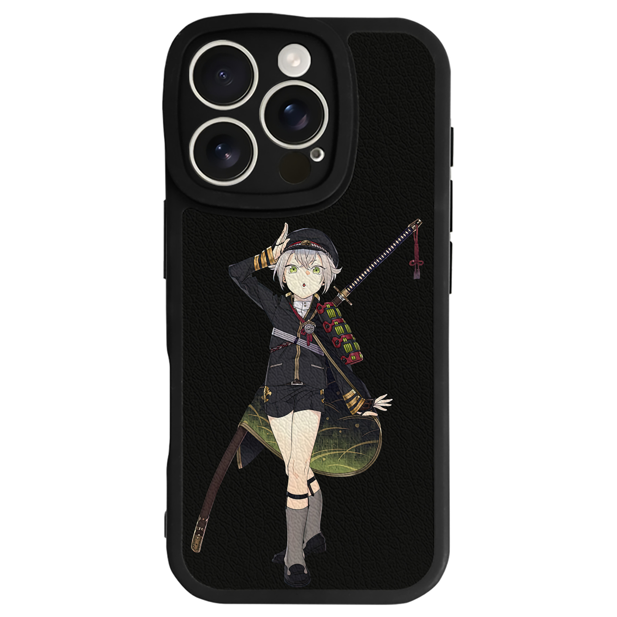 （画像用） 刀剣乱舞 Touken Ranbu 【iPhone 16シリーズ対応】シリコンスマホケース（レザー調） 材質：シリコン